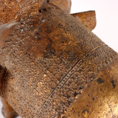Divinità Hindu su Airavata in Bronz