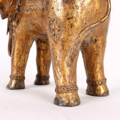 Divinità Hindu su Airavata in Bronz