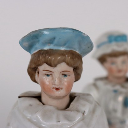 Coppia di Statuine German Bisque Nodders