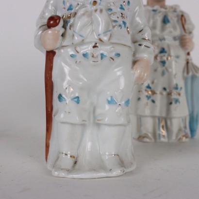 Coppia di Statuine German Bisque Nodders