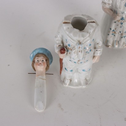 Coppia di Statuine German Bisque Nodders