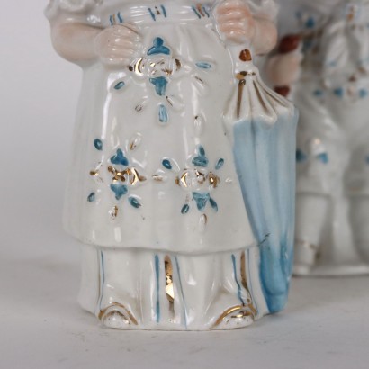 Coppia di Statuine German Bisque Nodders