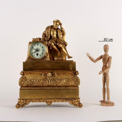 Countertop Clock in Gilt Bronze