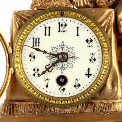 Countertop Clock in Gilt Bronze