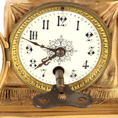 Countertop Clock in Gilt Bronze