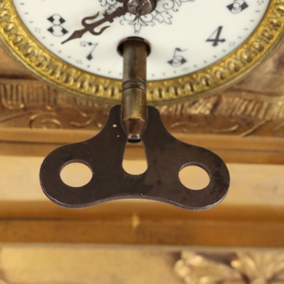 Countertop Clock in Gilt Bronze