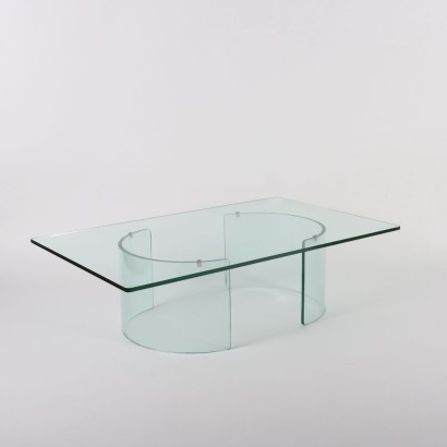 Table basse en verre des années 1960
