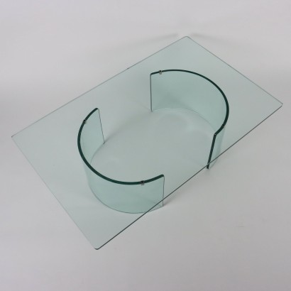 Table basse en verre des années 1960
