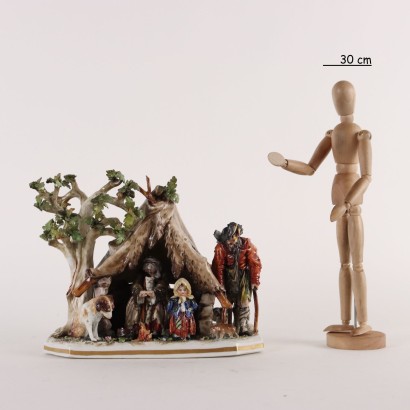 Porcelain Sculptural Group by Rudols