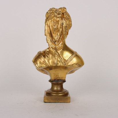 Busto de Señorita en Bronce Dorado