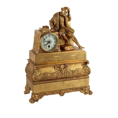 Countertop Clock in Gilded Bronze