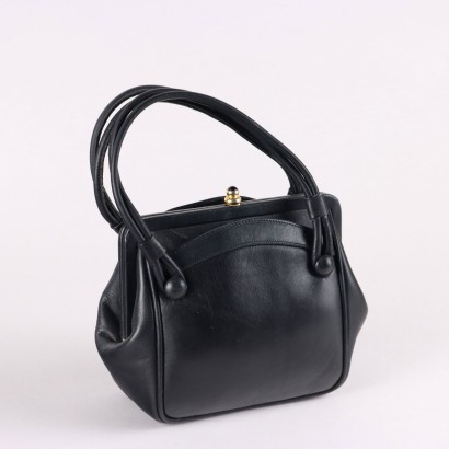 Borsetta Vintage in Pelle Nera