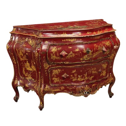 Kommode im Rokoko-Stil, dekoriert mit Chinoiserie