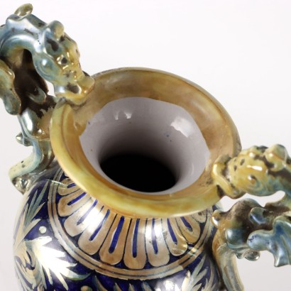 Coppia di Vasi in Ceramica Robbia Gual