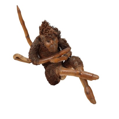 Scimmia Scultura Lignea