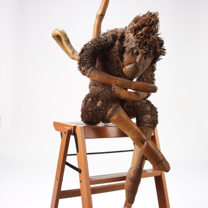 Scimmia Scultura Lignea