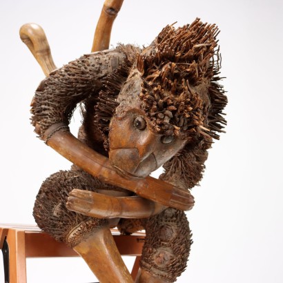 Scimmia Scultura Lignea