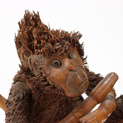 Scimmia Scultura Lignea