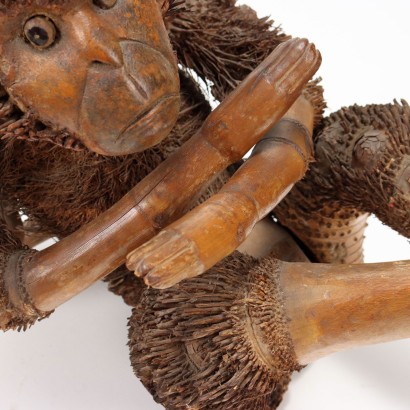 Scimmia Scultura Lignea