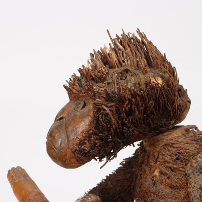 Scimmia Scultura Lignea