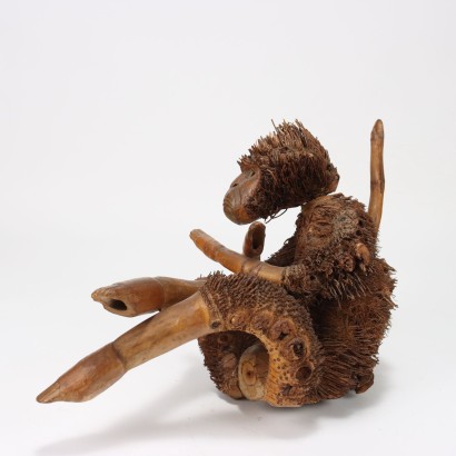 Scimmia Scultura Lignea