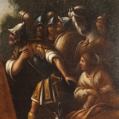 Painting with Biblical Scene, Melchizedek welcomes Abraham