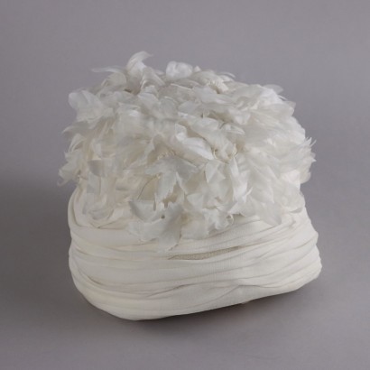 Cappello Vintage con Fiori Bianchi