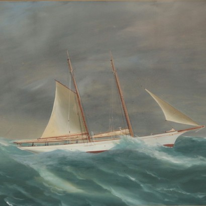 A. De Simone Gouache auf Papier Italien 1904