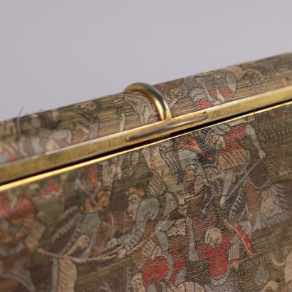 Vintage-Clutch aus verziertem Stoff