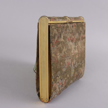Vintage-Clutch aus verziertem Stoff