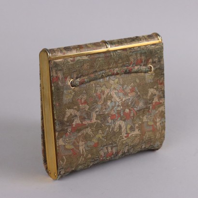 Vintage-Clutch aus verziertem Stoff