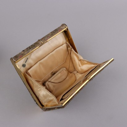 Vintage-Clutch aus verziertem Stoff