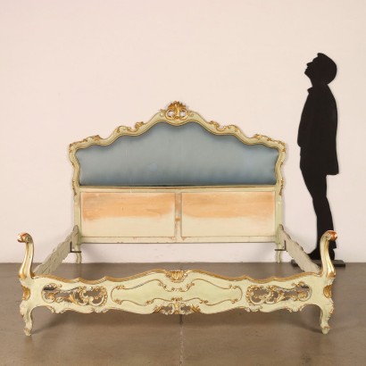 Cama doble estilo rococó