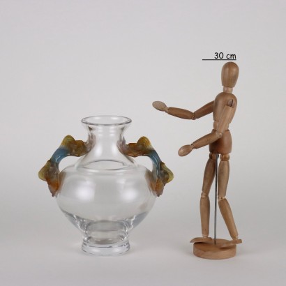 Daum-Vase aus Kristall und Kalbspaste