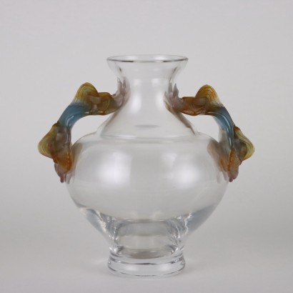 Daum-Vase aus Kristall und Kalbspaste
