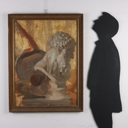 Pintura de Antonio Oberto,Composición con busto escultórico,Antonio Oberto,Antonio Oberto,Antonio Oberto