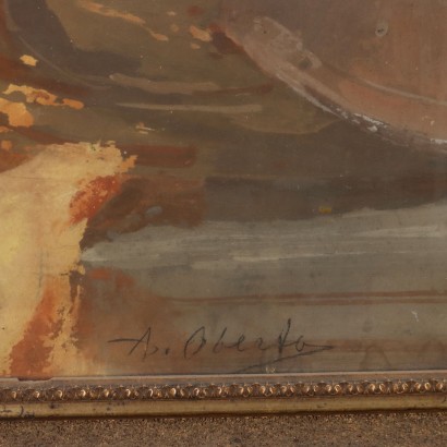 Pintura de Antonio Oberto,Composición con busto escultórico,Antonio Oberto,Antonio Oberto,Antonio Oberto