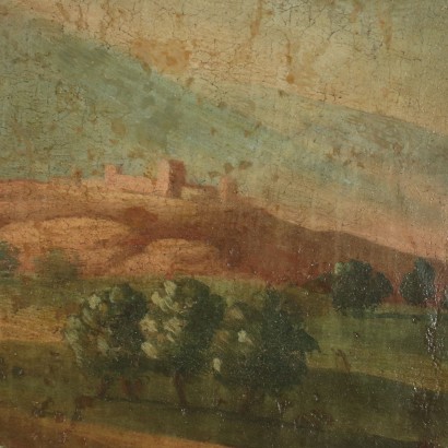 arte, arte italiana, pittura ottocento italiana,Paesaggio con Figure
