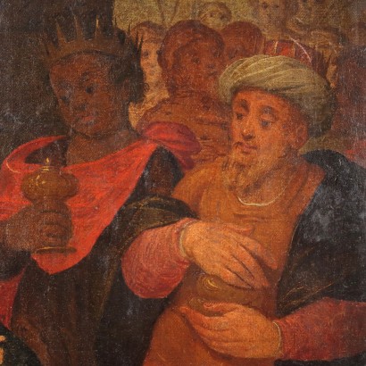 Cuadro con Adoración de los Reyes Magos