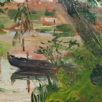 Ezechiele Acerbi painting,Painting by Ezechiele Acerbi,River landscape with figures,Ezechiele Acerbi,Ezechiele Acerbi,Ezechiele Acerbi