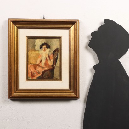 Pintura de Riccardo Viriglio,Retrato femenino,Riccardo Viriglio,Riccardo Viriglio,Riccardo Viriglio
