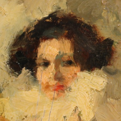Pintura de Riccardo Viriglio,Retrato femenino,Riccardo Viriglio,Riccardo Viriglio,Riccardo Viriglio