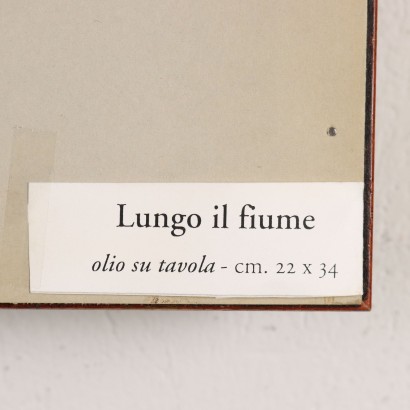 Gemälde von Romeo Borgognoni, Entlang des Flusses, Romeo Borgognoni, Romeo Borgognoni