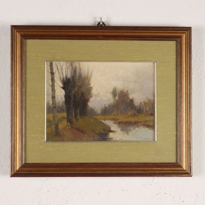 Pintura de Romeo Borgognoni,Paisaje con río.,Romeo Borgognoni,Romeo Borgognoni,Romeo Borgognoni,Romeo Borgognoni,Romeo Borgognoni