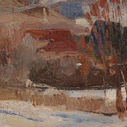 Pintura de Donato Frisia,Paisaje de montaña,Donato Frisia,Donato Frisia,Donato Frisia