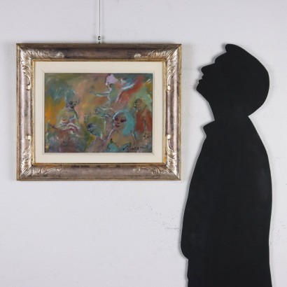 Dipinto di Mino Maccari,Figure ,Mino Maccari,Mino Maccari,Mino Maccari,Mino Maccari,Mino Maccari,Mino Maccari