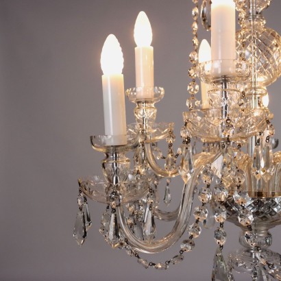 Large Glass Chandelier