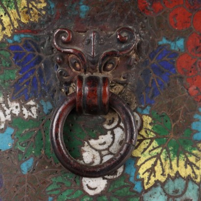 Par de jarrones de bronce cloisonné