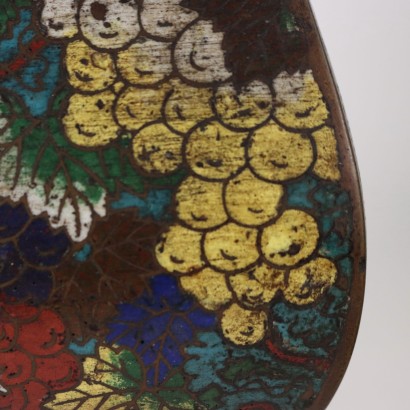 Par de jarrones de bronce cloisonné