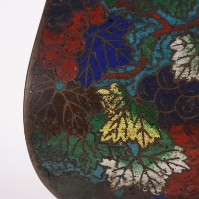 Par de jarrones de bronce cloisonné